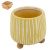 Кашпо керамическое ЛУКРЕЦИЯ желтое 15*15*16см, на деревянных ножках