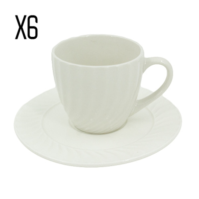 Набор кружки 240мл и блюдца (6шт) 2сорт