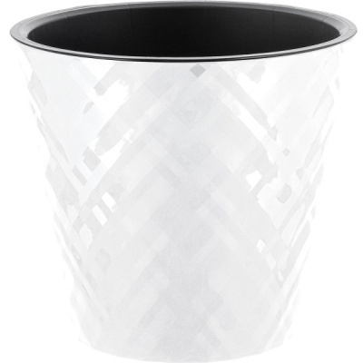 Горшок для цветов Manhattan D160мм, 1,6л c дренажной вставкой белоснеж.жасмин (то)