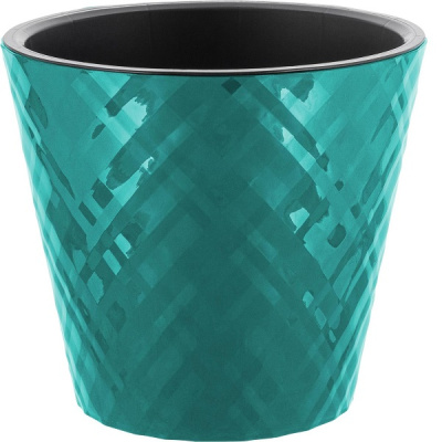 Горшок для цветов Manhattan D190мм, 3,3л c дренажной вставкой тропический лес (то)