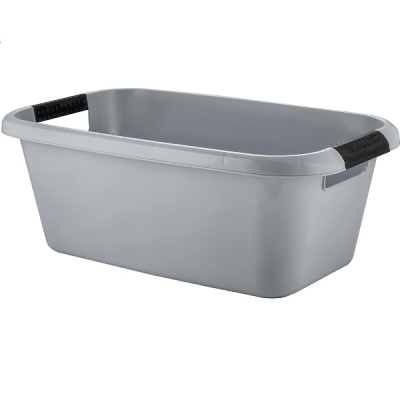 Таз LICA с ручками прямоугольный 30л серый шторм (то)
