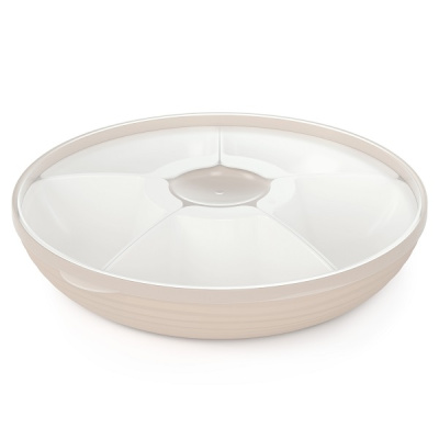 Менажница "Оазис" 5-ти секционная (с крышкой)(бежевый) (то)