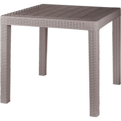 Стол пластиковый малый Rattan 789х789х701мм французский платан (то)