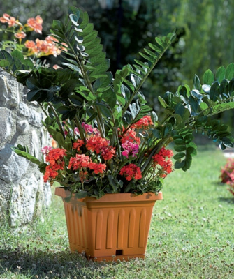 Кашпо ТЕРРА с поддоном квадрат. 40х40х34см (терракот) ~32 литров