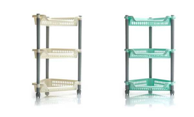 Этажерка угловая, 3 полки (на колесах) (то)