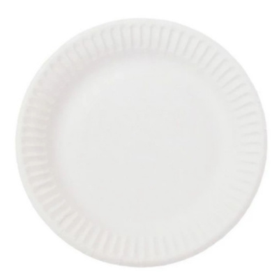 Тарелка бумажная D=170мм цвет Белый Диапазон (х100/1000)