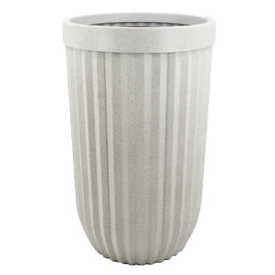 Кашпо пластиковое МРАМОР Ø-35см h-60см, с контролем уровня воды