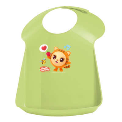 Нагрудник детский с декором 280x216x50мм (зеленый)(то)