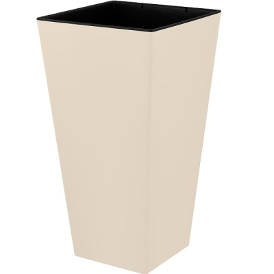 Горшок для цветов London CUBE 34л c дренаж. вставкой 19л калифорнийский миндаль