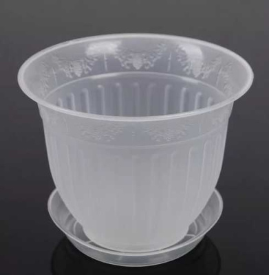 Горшок "Виноград", D22, с поддоном 2,25л прозрачный
