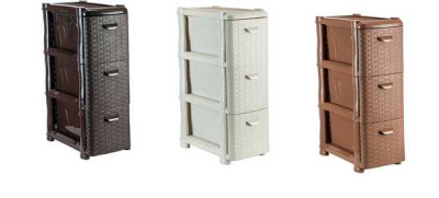 Комод  узкий РОТАНГ (3 секции) (то)