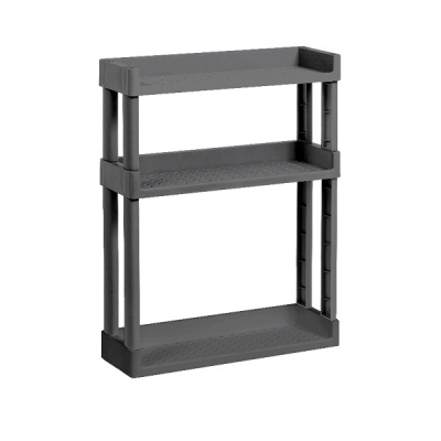 Полка VIKEA навесная 3-х ярусная (серый) (то)