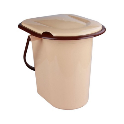 Ведро-туалет 17л. со съемным горшком (мокко)(то)