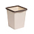 Ведро для мусора с фиксатором 14л квадратное (слон.кость/шоколад) (то)