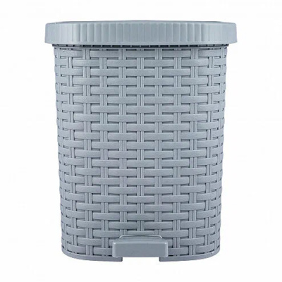 Контейнер для мусора педальный 12л АРТЛАЙН (без вкладыша)(серый) (то)