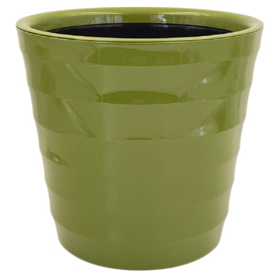 Горшок Лаура 9л с черной вкладкой Папоротник