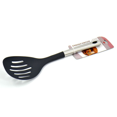 Ложка-шумовка, металл+пластик, 32см