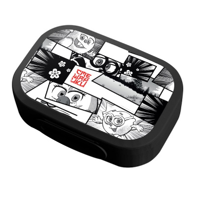 Ланч-бокс с декором 0,98л "СМЕШАРИКИ" (Черный)(то)