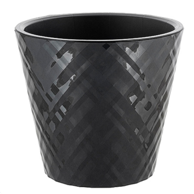 Горшок для цветов Manhattan CUBE 34л, c дренажной вставкой оникс (то)