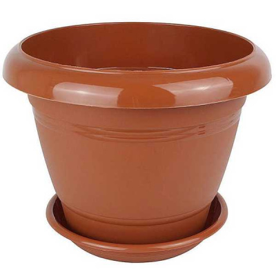 Горшок "Фестона", D25, с поддоном 4,6л терракотовый (то)