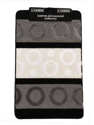 Коврик из полипропилена на латексной основе, "L'CADESI LEMIS", 50х80см ,3244 серый
