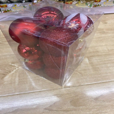 Шары елочные 8см, 12шт 