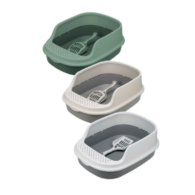 Лоток для кошек ЛЯ-МУРР 480х355мм с высоким бортом + подарок (совок)(то)