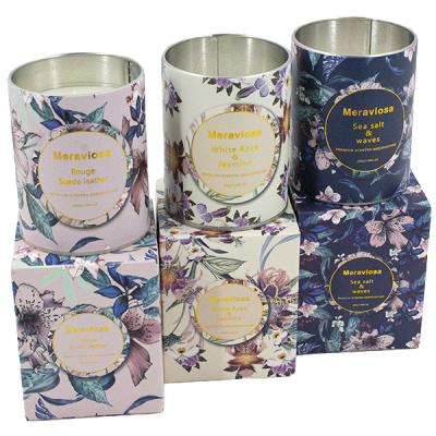 Свеча декоративная Ø-7см h-9см, в жестяной банке