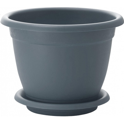 Горшок для цветов Aphrodite 290мм, 7,8л с подставкой №6 серый (то)