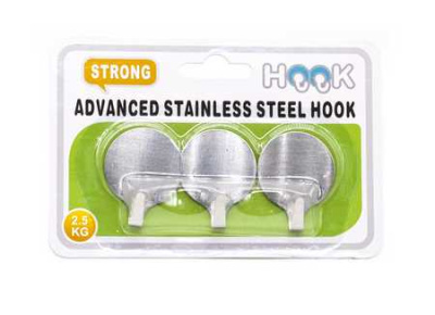 Крючки металлические 3шт круглые