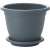 Горшок для цветов Aphrodite 290мм, 7,8л с подставкой №6 серый (то)