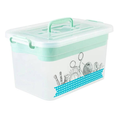 Контейнер для хранения 10л РУКОДЕЛИЕ с вклад. (то)