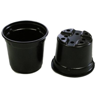 Горшок для рассады пластиковый круглый V260, d9 h 6,8 см, черный, 8 шт