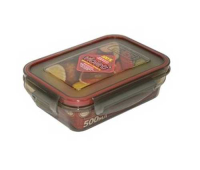 Контейнер герметичный прямоугольный 500мл дымчатый (то)