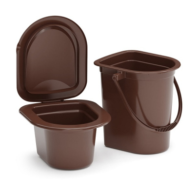 Ведро-туалет 17л. со съемным горшком (мокко)(то)