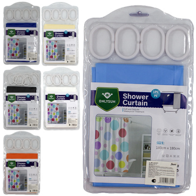 Штора для ванной 180*180см (материал - PE)