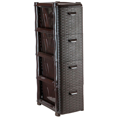 Комод  узкий РОТАНГ (4 секции) (то)