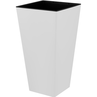 Горшок для цветов London CUBE 34л c дренаж. вставкой 19л белоснежный жасмин