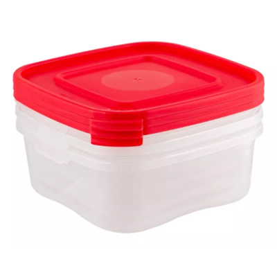 Комплект контейнеров для СВЧ (3шт) КАСКАД 1,4л квадратный