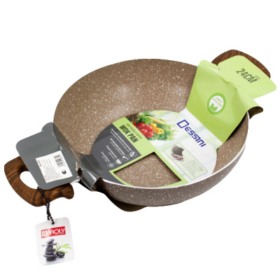 Сковорода глубокая Ø-24см h-7см, с двумя ручками