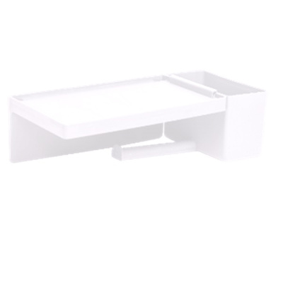 Держатель для туалетной  бумаги 2 в 1 (белый) (то)