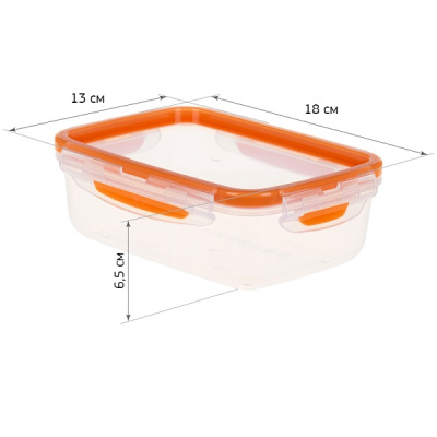 Ёмкость для продуктов РИЧ герметичная 0,8л оранжевый