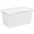 Корзина "Лофт" 21л с крышкой (белый) (то)