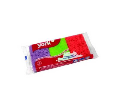 Губки для посуды YORK 3шт  КОЛОР ЛЮКС
