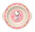 Тарелка детская глубокая с розовым декором (бежевый) (то)