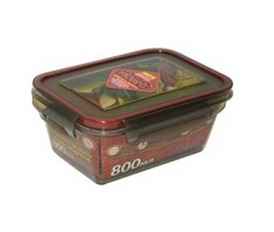 Контейнер герметичный прямоугольный 800мл дымчатый (то)