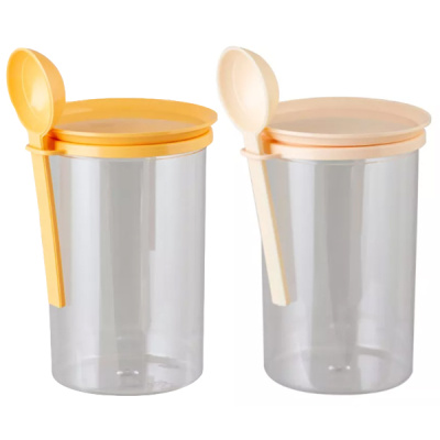 Банка для сыпучих продуктов 0,7л с ложкой (то)