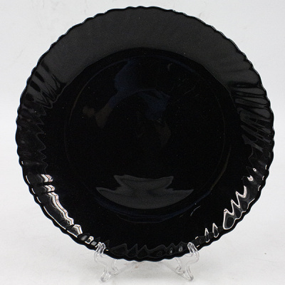 Тарелка обеденная d-24см (дымчатое стекло)