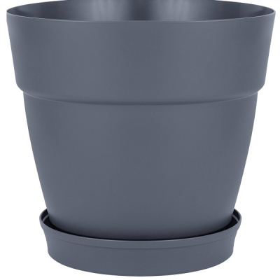 Горшок для цветов Villa de Fiori D465мм с поддоном 48л вулканический серый (то)