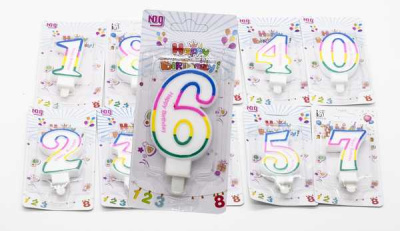 Свеча в торт ЦИФРА ЛЮКС